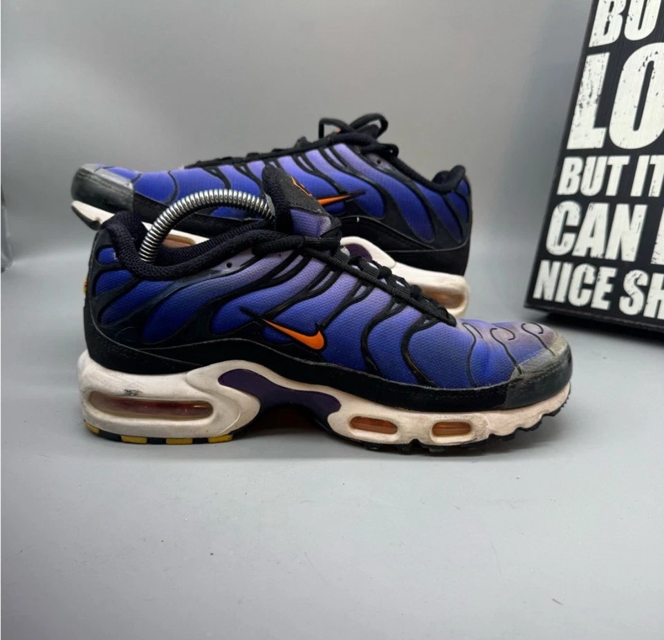 Zapato Nike Air Max Plus Og GS Negro-Voltaje Púrpura Talla 6.5Y-Mujer Talla 8 CD0609-024 Foto 2 de 4