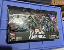 Marvel Legends 80th WWII Captain America with Motorcycle New- Box Damage