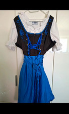 Johanna Damen Dirndl Gr. 48 Blau/Schwarz/Wei�...