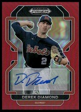 2022 Panini Prizm Draft Picks #PDP170 Derek Diamond Base Autographs Red #/50