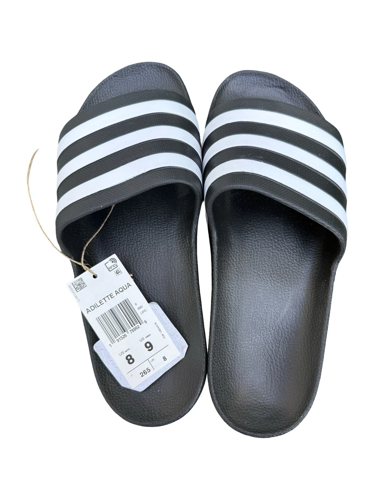 Adidas Adilette Aqua Unisex Slides Nero Uomo 8 Donna 9
