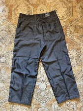 Y2K Kikwear Technologies Pants Black Wide Leg 38 Baggy Rave Grunge Skate A039