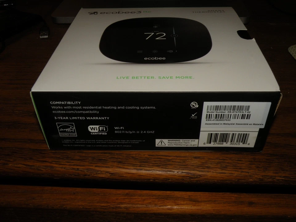 ecobee3 lite Smart Thermostat - Black New - Image 2 of 4