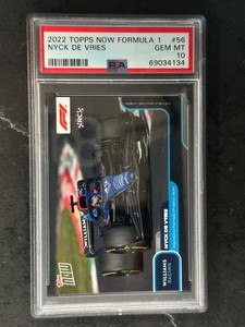2022 TOPPS NOW FORMULA 1 NYCK DE VRIES PSA 10