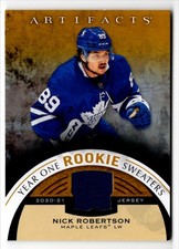 2021-22 Upper Deck Artifacts Year One Rookie Sweaters Nick Robertson Rookie