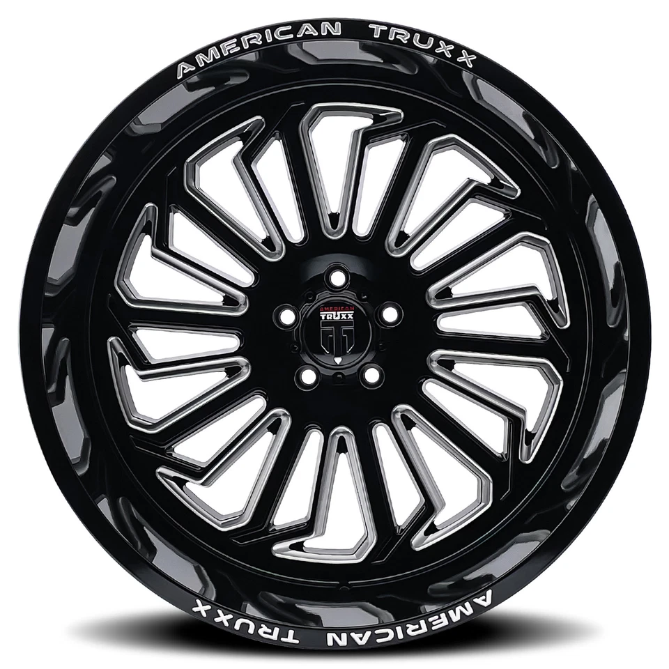 Rueda 20x9 American Truxx AT1916 Carnicero Negro/Fresado 5x5 (-12mm) Foto 3 de 4