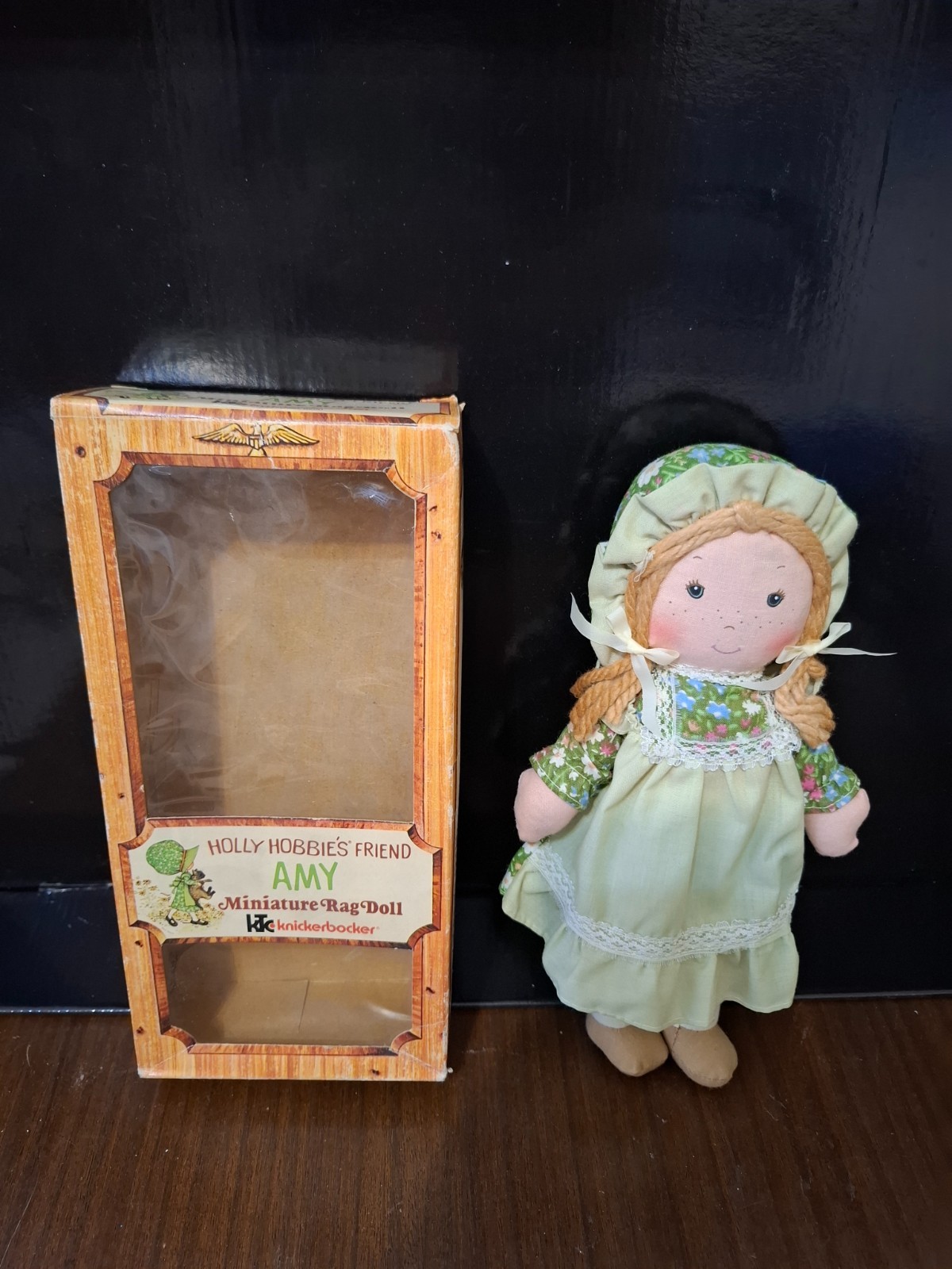 Knickerbocker Original Holly Hobbie Friend AMY bambola pezza stoffa anni '70