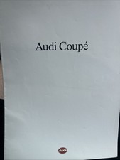 The Audi Coupe Car Sales Info Brochure Around 1988