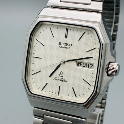 Seiko SilverWave 5933-5120 Quartz Octagon Day Date Watch