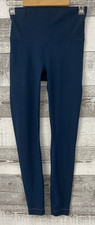 Lululemon Yoga Pants Leggings Women 6 Blue Athleisure Zipper Back Pocket Active