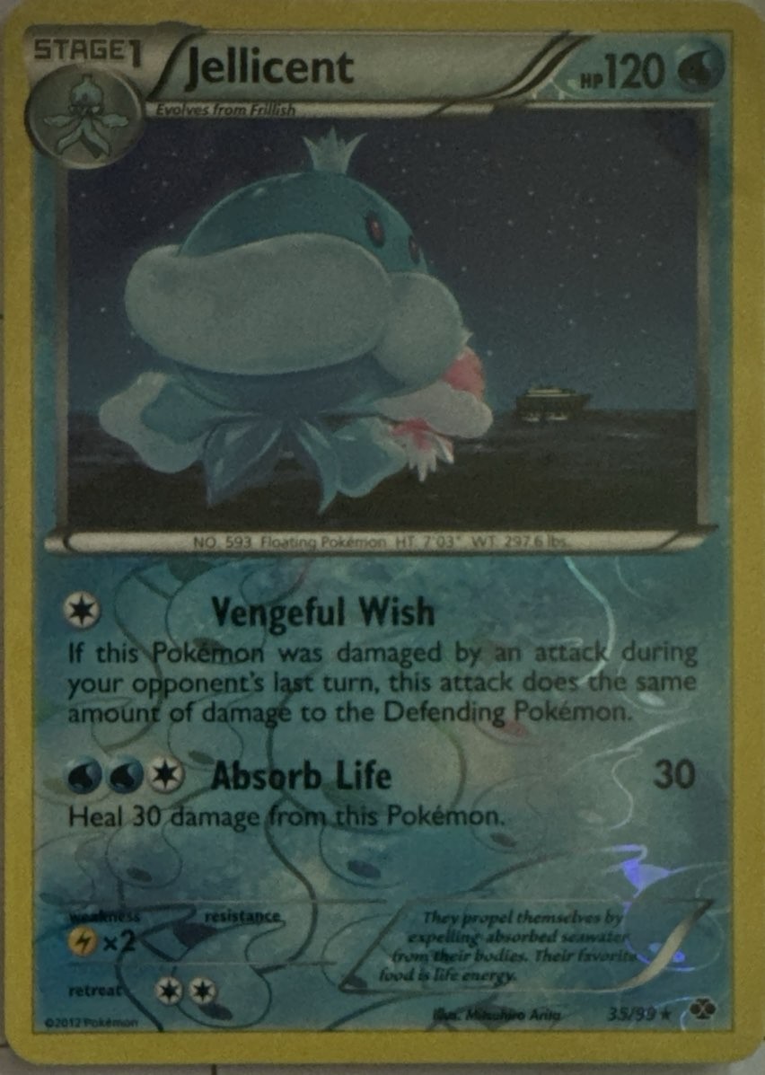 Jellicent 35/99 Rare Next Destinies Pokemon Reverse Holo Near Mint