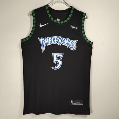 Anthony Edwards #5. Embroidered jersey. Brand new. Men's black jersey. S-2XL