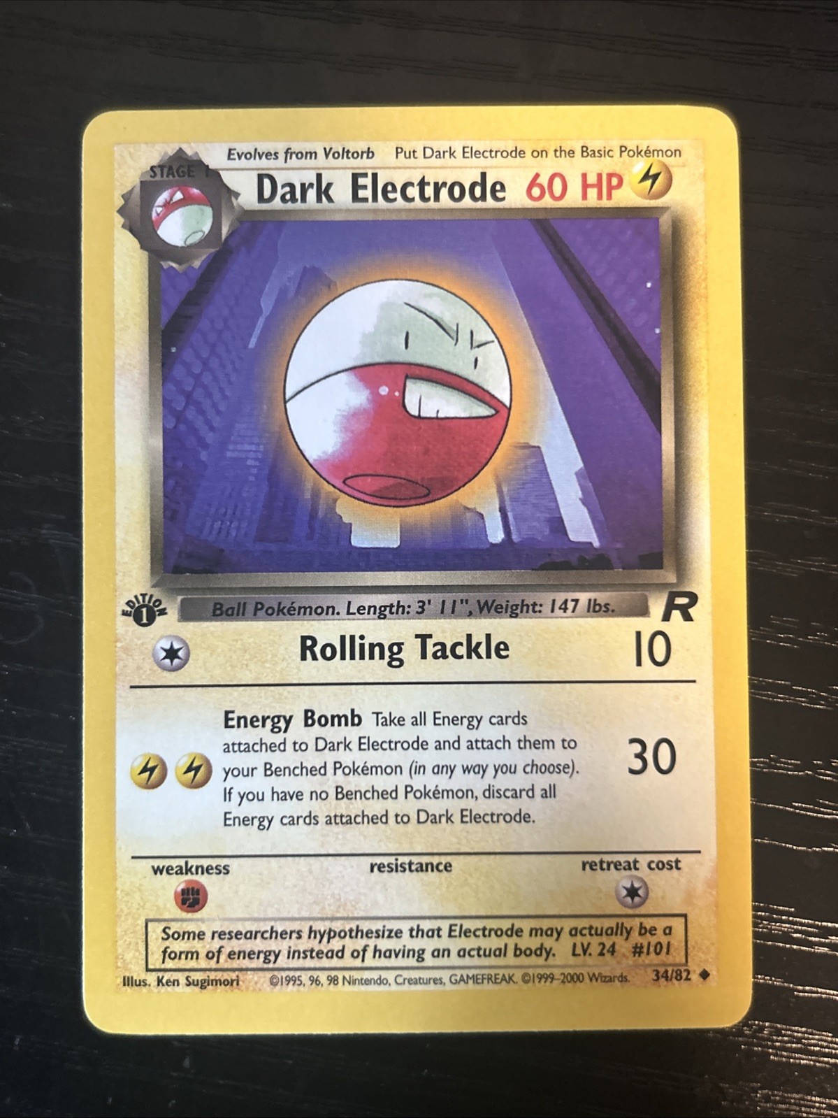 Pokemon TCG 2000 Team Rocket First Edition Non-Holo Dark Electrode 34/82