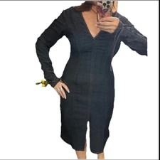 FUBU Vintage Denim the Collection Stretch Pencil Dress Rear Zip 9/10 Western