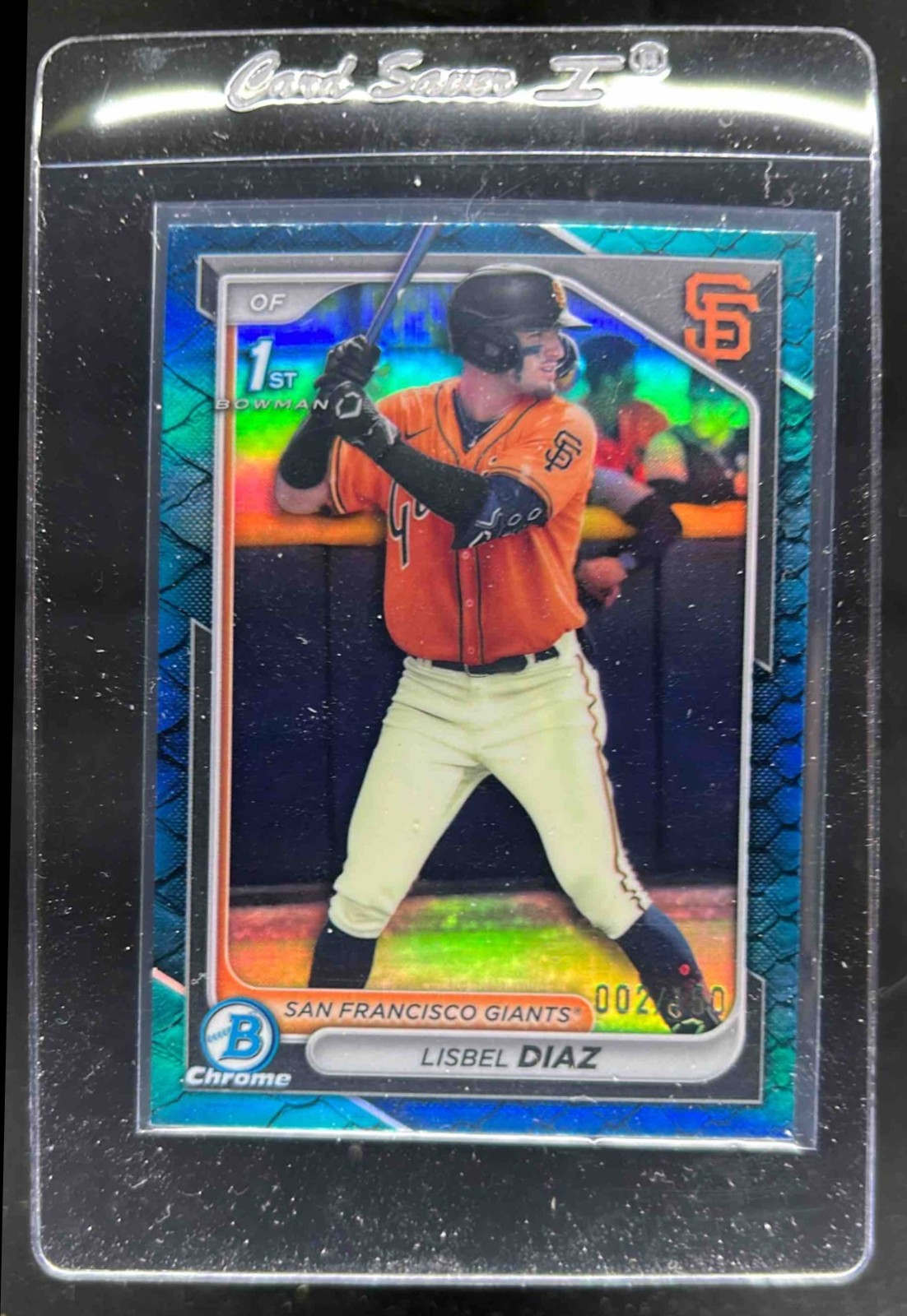 2024 Bowman Chrome Lisbel Diaz Reptilian Blue Refractor 1st #2/150