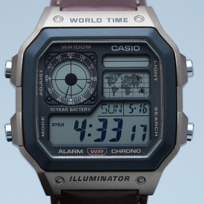 Casio AE-1200WHL-5AV 10 Jahre Akkulaufzeit Quarz Neu Uhr