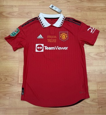 Neu Herren Adidas Manchester Utd 2023 Carabao Cup Finale HEATRDY Shirt L Fernandes