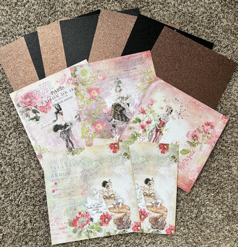 75 pcs. Rose Gold & Embossed Foil , glitter, girls as Rose Gold goes. & VLLM