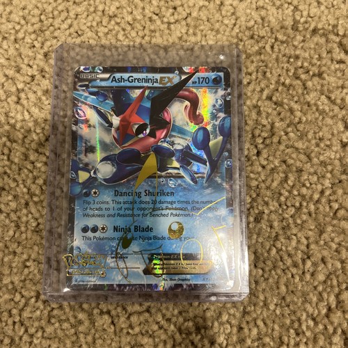 Ash-Greninja EX XY133 Pokemon Black Star Promo Holo - Gold Marker Writing