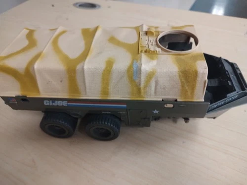 1983 GI Joe ARAH Troop Transport APC Vehicle - Olive Camo Incomplete Broken