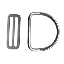 Stainless Steel Scuba Diving Snorkeling Weight Belt Keeper with Bent D Ring
