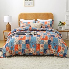 Floral Size Comforter Sets, Montage Boho Vintage Floral Full Boho Montage