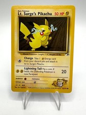 Carta Pokemon Gym Heroes Lt. Surge's Pikachu 81/132 Excellent Vintage Inglese