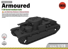 SSMODEL 1/120 T-28 Soviet Medium Tank Resin Model Kit TSS1200017