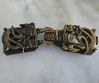 Antike chinesische Qing Dynastie Bronze Drache Gürtelschnalle 19. Jahrhundert