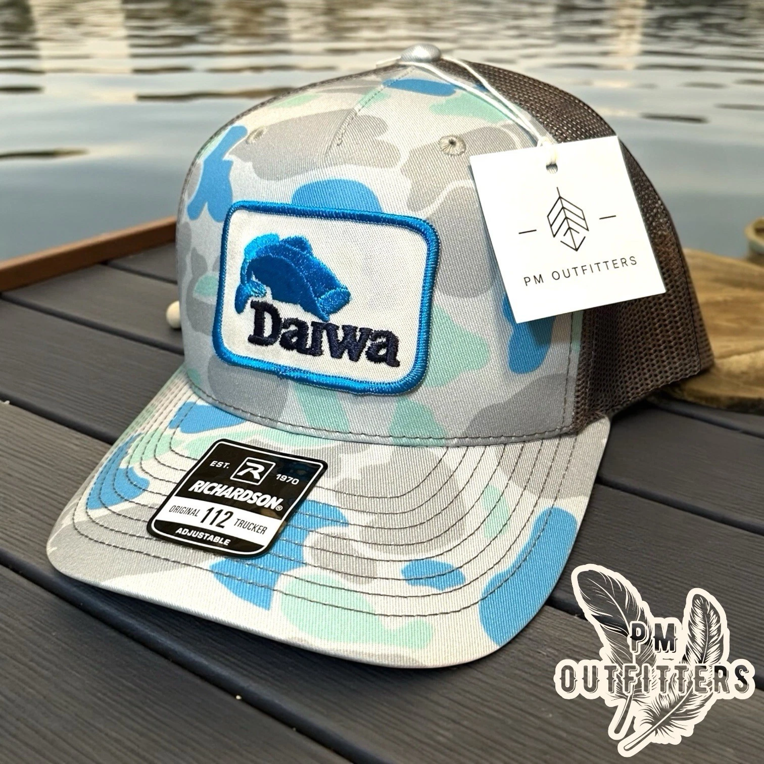 Team Daiwa Vintage Patch Hat Richardson 112 Saltwater Duck Camo Snapback