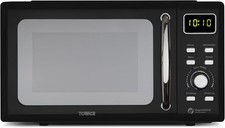 Image of Tower T24041BLK Digital Microwave with Sleek Mirror Door 800W 20L Black & Chrome