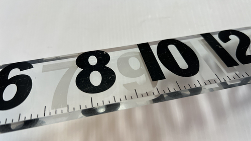 Vtg 60's GEORGE NELSON RULER Safety Numbers Lucite MCM Graph Design Clock series - Picture 3 of 8