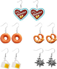 5 Paar Ohrringe, Kreative Lustige Ohrringe, Party- Und Tanzohrringe, Reisegedenk