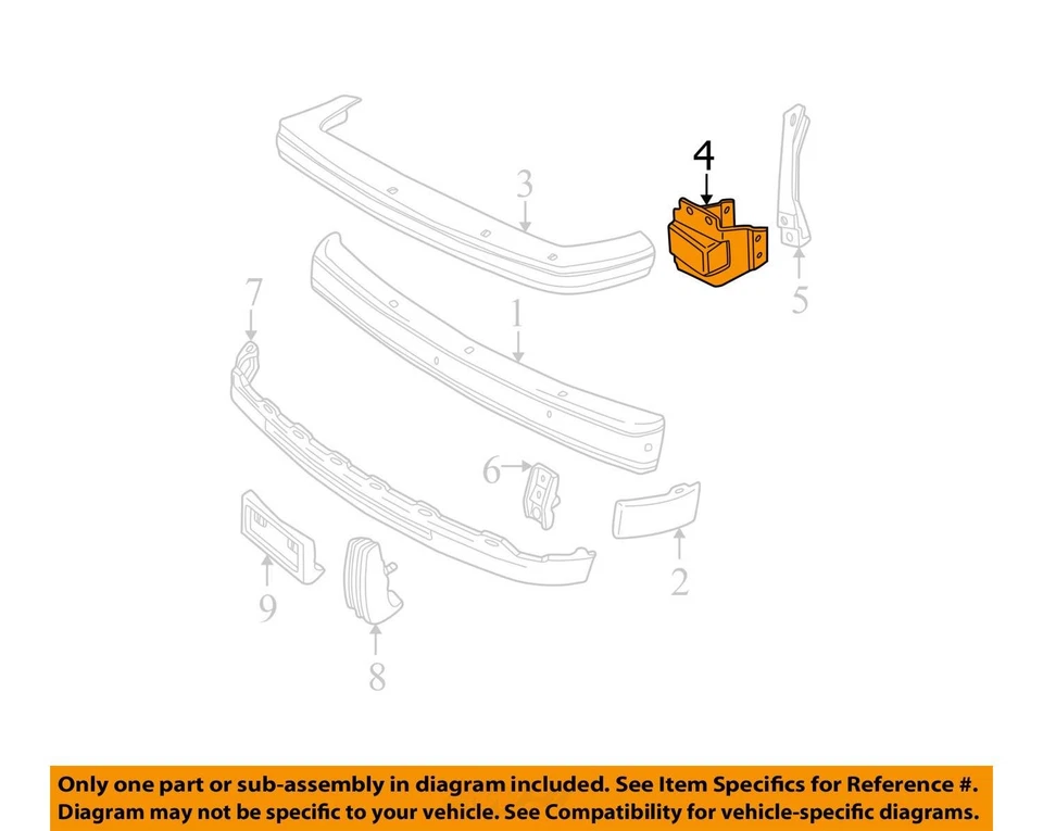 ПОДХОДИТ 1990-1994 GMC CHEVROLET SAFARI ASTRO КРОНШТЕЙН ASM FRT BP 15670162 - НОВЫЙ OEM - Изображение 2 из 3