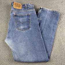 Vintage Levi's 505 Jeans Mens 40x32 Made In USA Actual 38x31 Red Batwing 90s