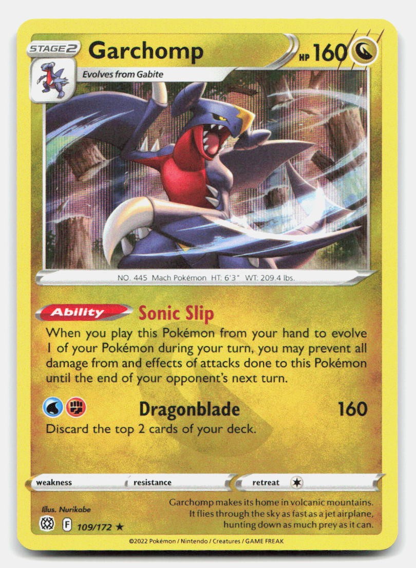 Garchomp 109/172 Holo Rare Brilliant Stars Pokemon NM