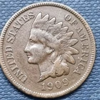 1909 S Indian Head Cent 1c Better Grade Key Date #102102