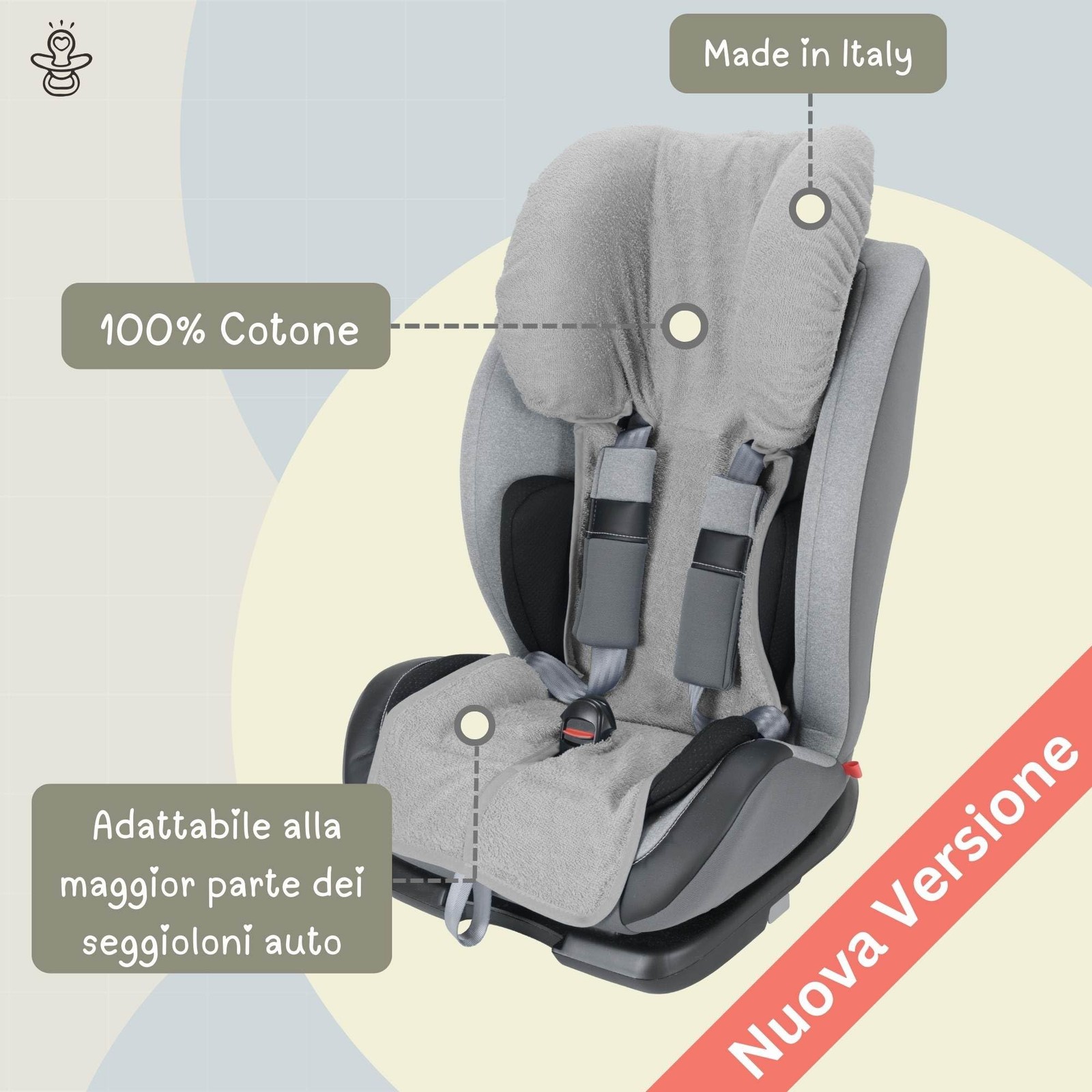Copri Seggiolino Auto Baby Idea Gruppo 1/2/3 foto 2