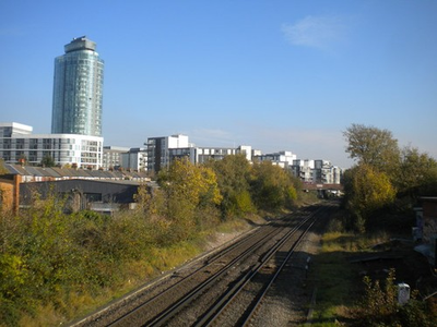 #ad Photo 6x4 Railway east of Brentford station Looking towards Old Kew Junct c2017 GBP 1.80