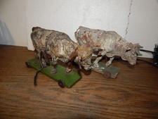 2 x alte Masse Ochsen Antik