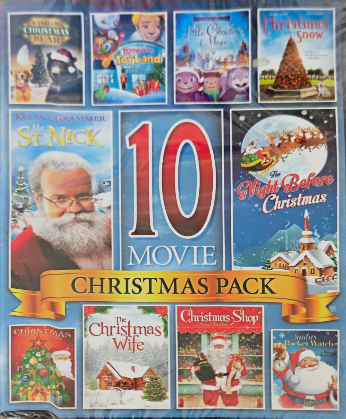 Echo Bridge 10 Movie Christmas Pack (DVD) Box Set 2016 Kelsey Grammer