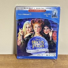 NEW Disney Hocus Pocus Anniversary Edition Blu-ray + Digital + Bonus Pewter Pin