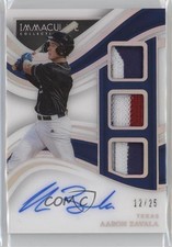 2023 Panini Immaculate Holo Silver 12/25 Aaron Zavala #PTS-AZ Auto nd3