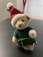 Steiff Santa's Elf 2003 Jtd 4" Bear Ltd Ed Ornament Christmas