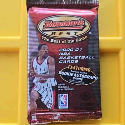 Topps 2000-01 Bowman's Best NBA Basketball Sealed Pack 5 Cards Rookie Autograph
