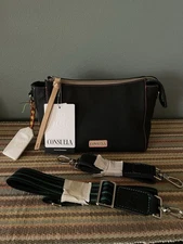 NEW STYLE CONSUELA CYNDI BAG W/CHARM BLACK LEATHER +STRAP SOLD OUT
