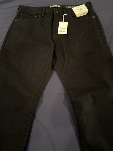 NWT Madewell Men’s 32x30 Athletic Slim Black Jeans Coolmax $148 Retail ND478