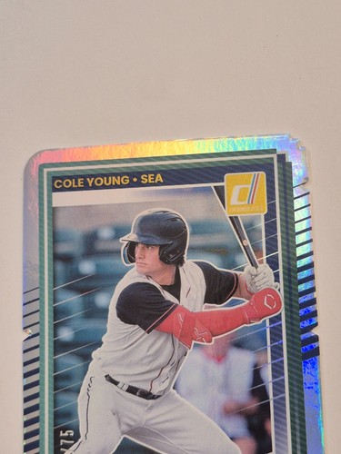 2025 Donruss Baseball Cole Young Silver Die Cut /75 #152 Seattle - Picture 5 of 6