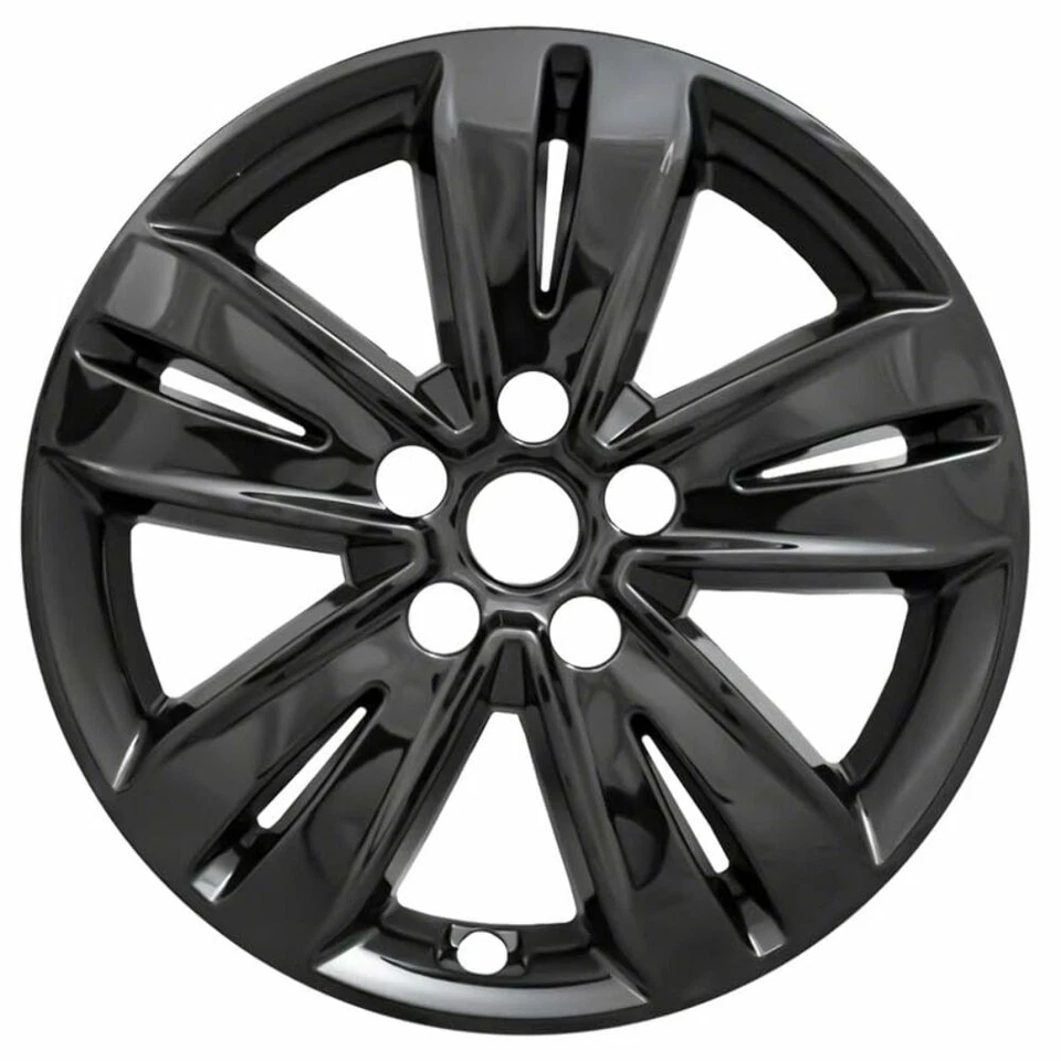Set of 4 Gloss Black 17" Impostor Wheel Skins for 17-20 Kia Sportage Rim Covers Foto 4 de 4