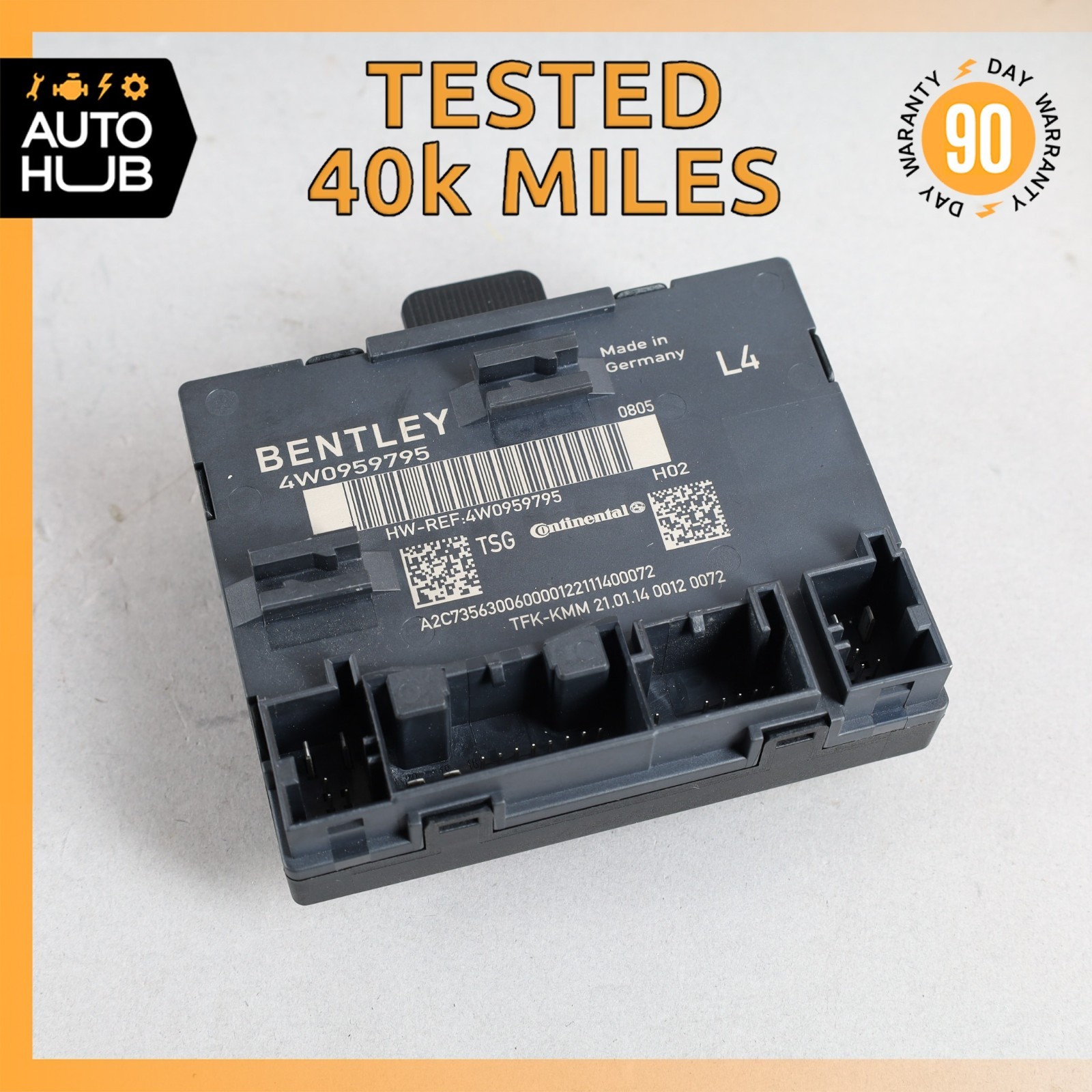 14-18 Bentley Flying Spur Rear Left Side Door Control Module 4W0959795 OEM 40k